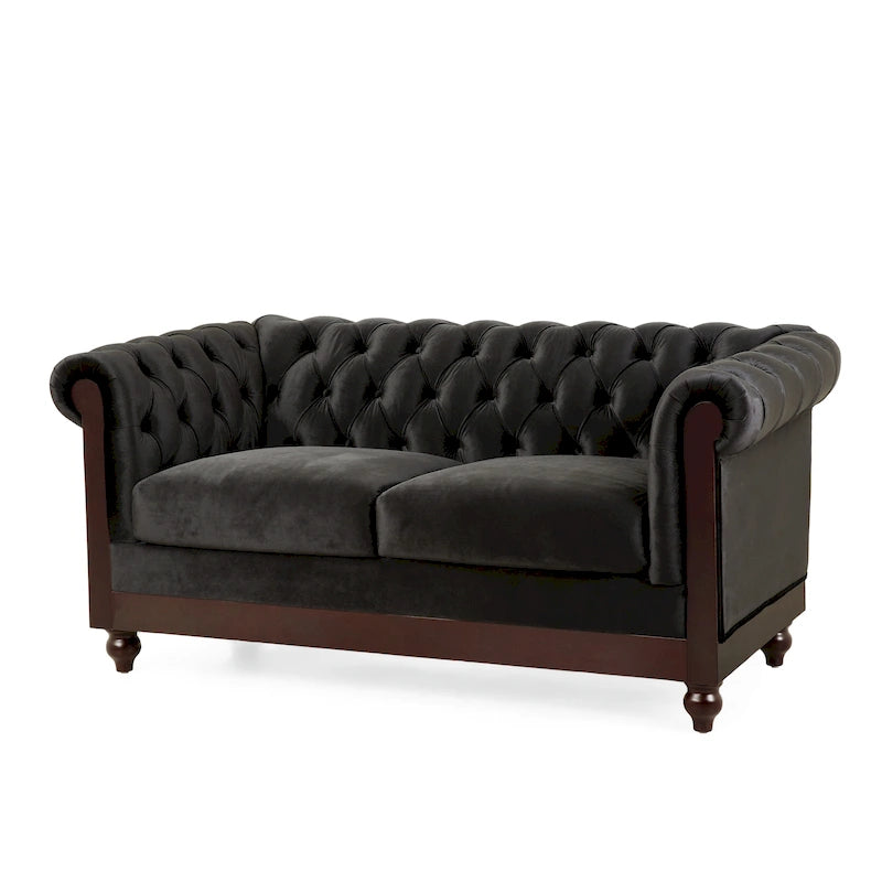 Chesterfield Velvet Loveseat Sofa