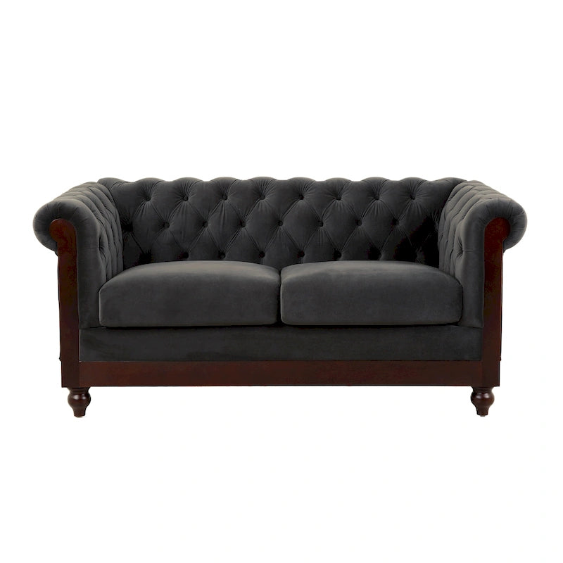 Chesterfield Velvet Loveseat Sofa