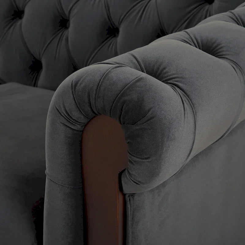 Chesterfield Velvet Loveseat Sofa