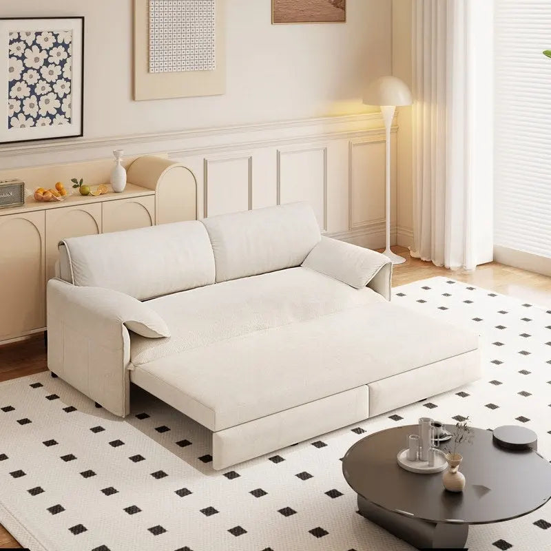 66 Queen Pull Out Sofa Bed, 3-in-1 Convertible Sleeper Sofa with Side Storage