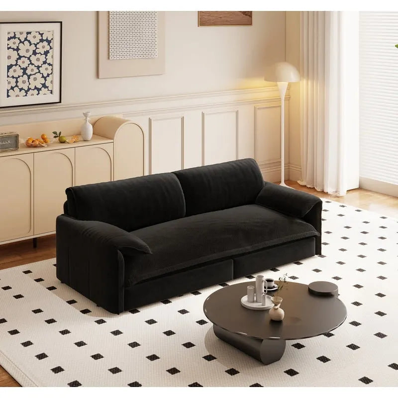 66 Queen Pull Out Sofa Bed, 3-in-1 Convertible Sleeper Sofa with Side Storage