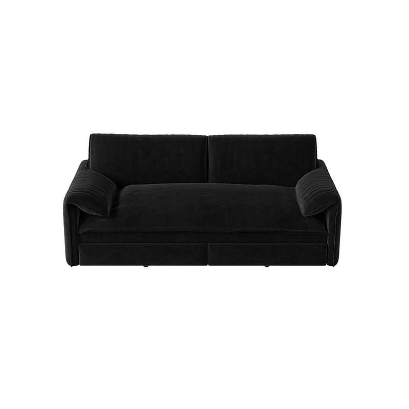 66 Queen Pull Out Sofa Bed, 3-in-1 Convertible Sleeper Sofa with Side Storage