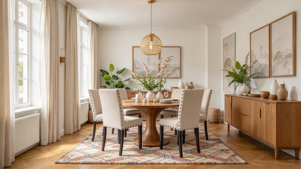 Fabric Upholstered Nailhead Trim Parsons Dining Chairs Set of 2