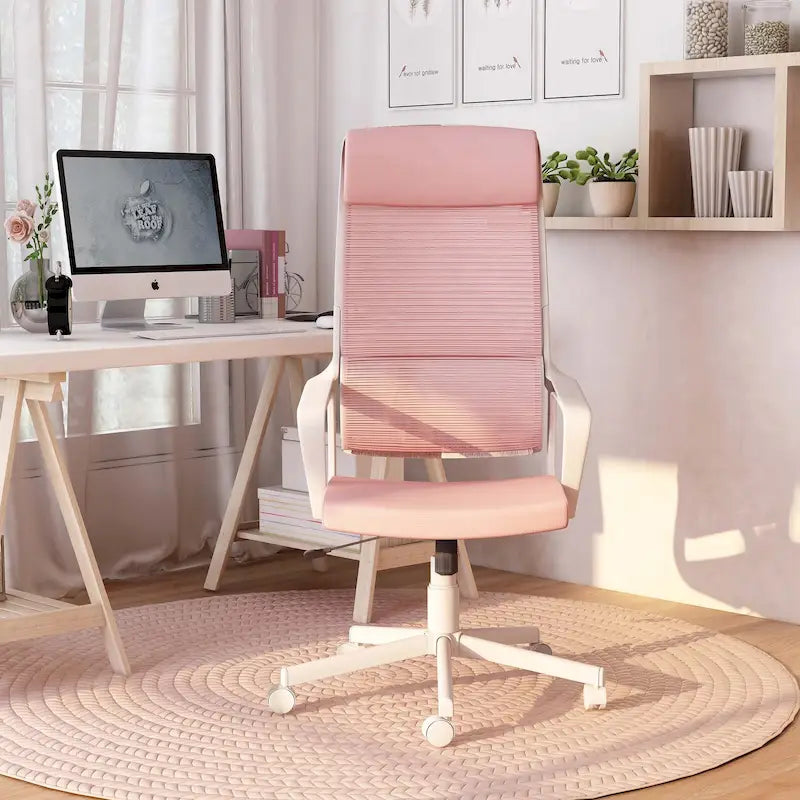 Sykes Contemporary Fabric Height Adjustable Ergonomic Swivel Desk Chair by Furniture of America