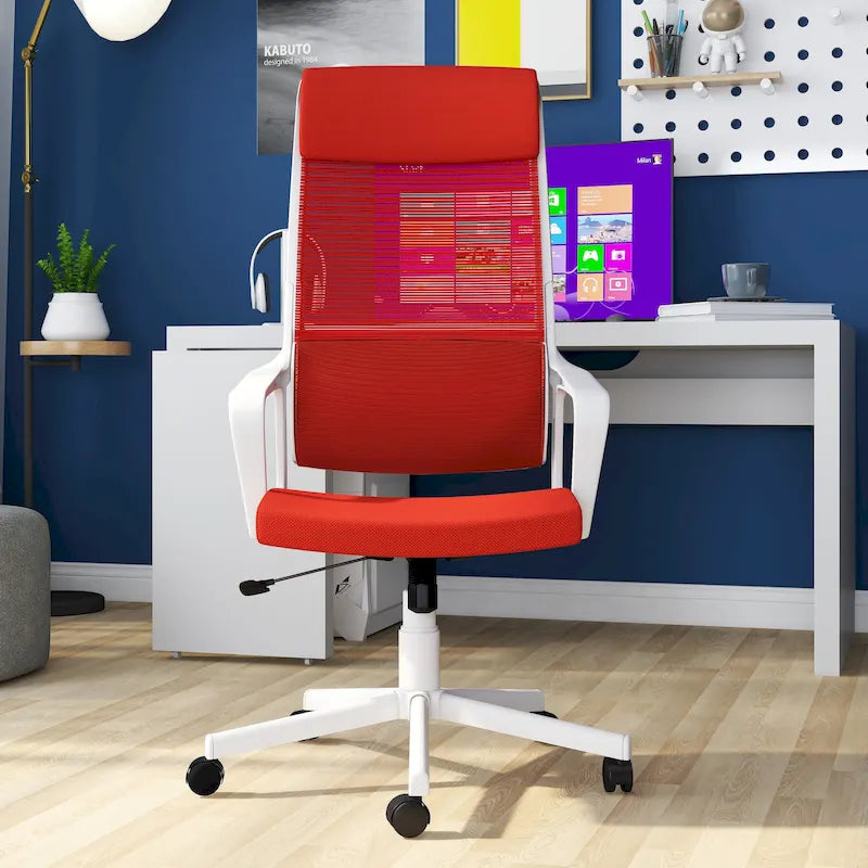 Sykes Contemporary Fabric Height Adjustable Ergonomic Swivel Desk Chair by Furniture of America