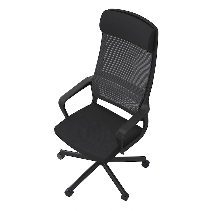 Sykes Contemporary Fabric Height Adjustable Ergonomic Swivel Desk Chair by Furniture of America