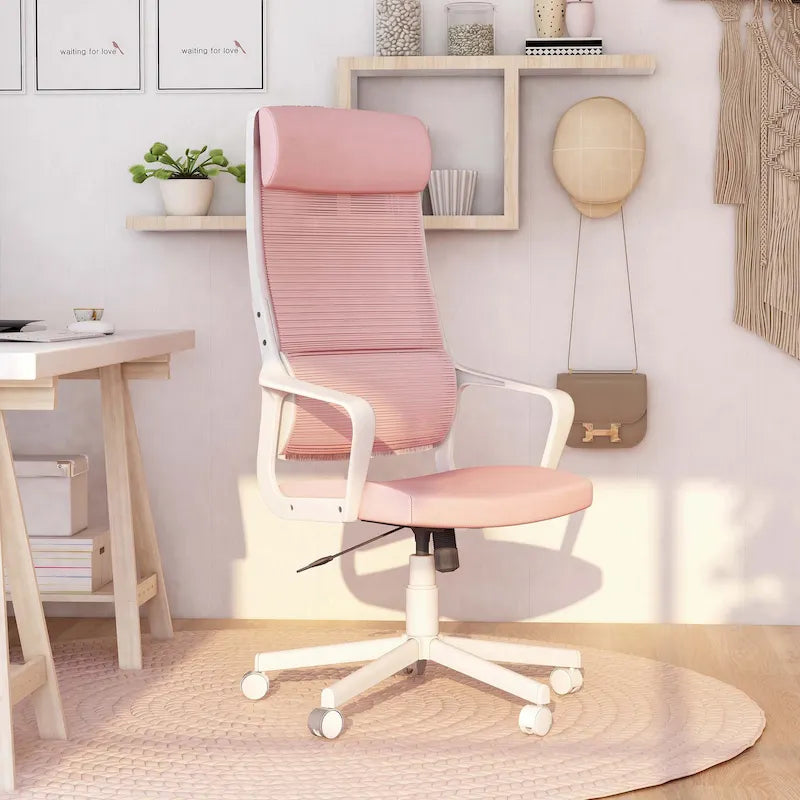 Sykes Contemporary Fabric Height Adjustable Ergonomic Swivel Desk Chair by Furniture of America