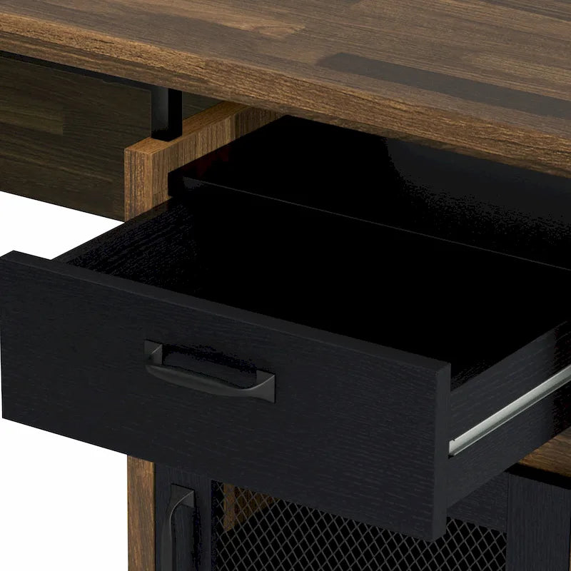 DH BASIC Urban 63-inch Multi-storage L-shape Desk by Denhour