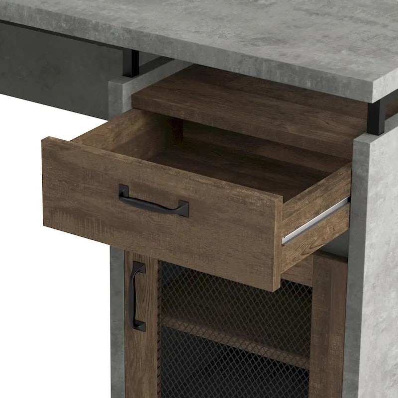 DH BASIC Urban 63-inch Multi-storage L-shape Desk by Denhour