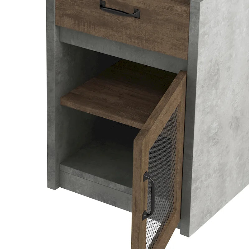 DH BASIC Urban 63-inch Multi-storage L-shape Desk by Denhour