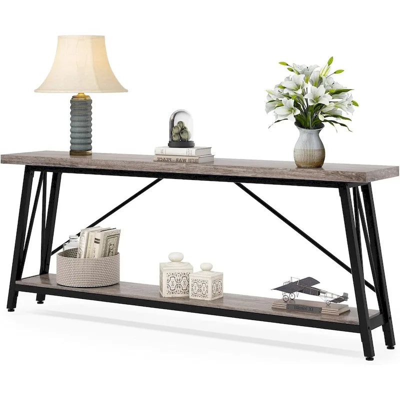 70.9-Inch Extra Long Wood Console Sofa Table for Entryway