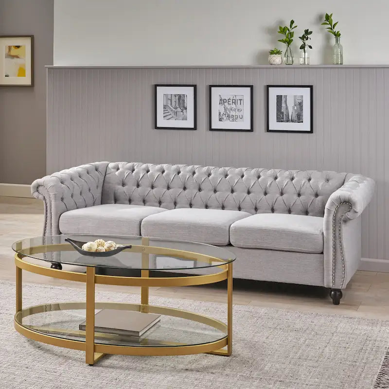 Tufted Chesterfield 3-Seat Sofa