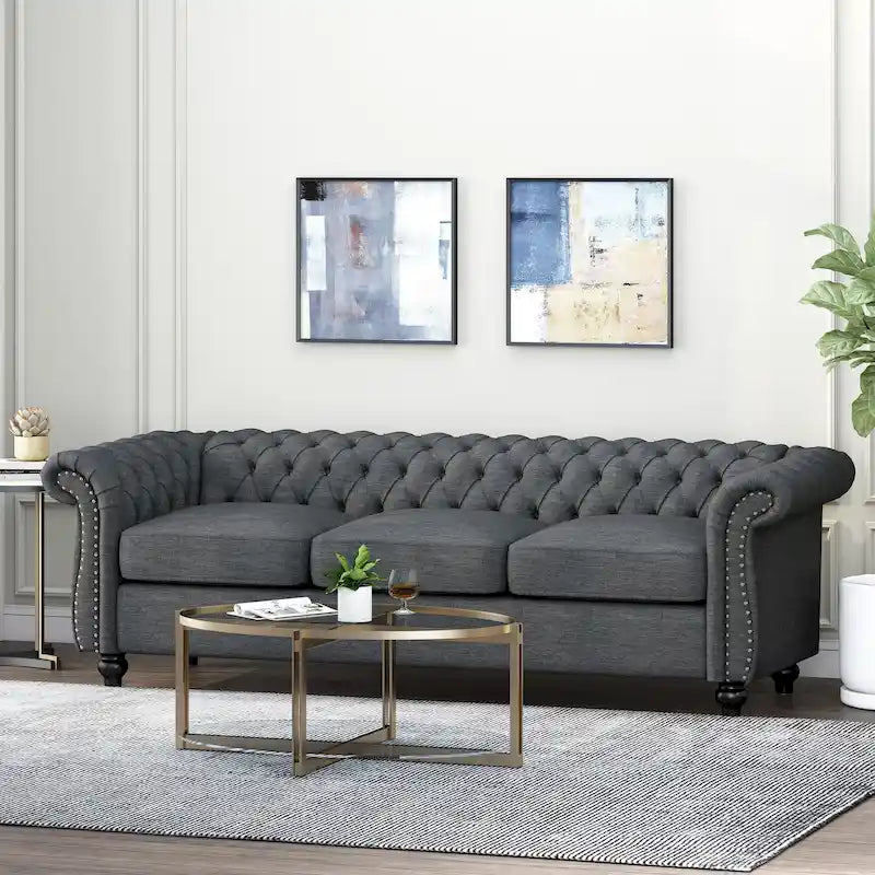 Tufted Chesterfield 3-Seat Sofa