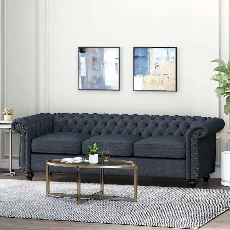 Tufted Chesterfield 3-Seat Sofa