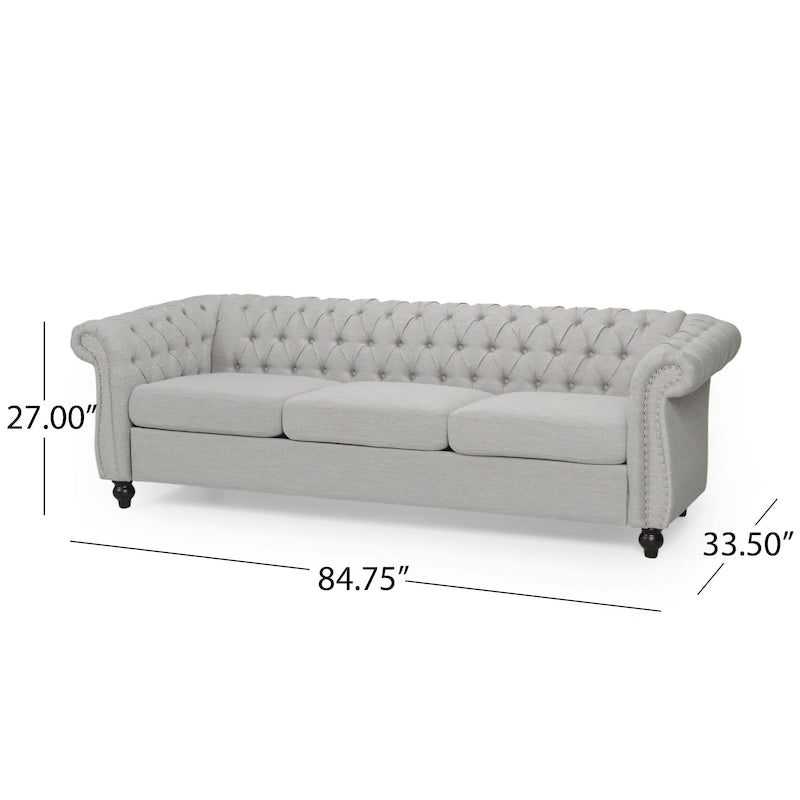 Tufted Chesterfield 3-Seat Sofa