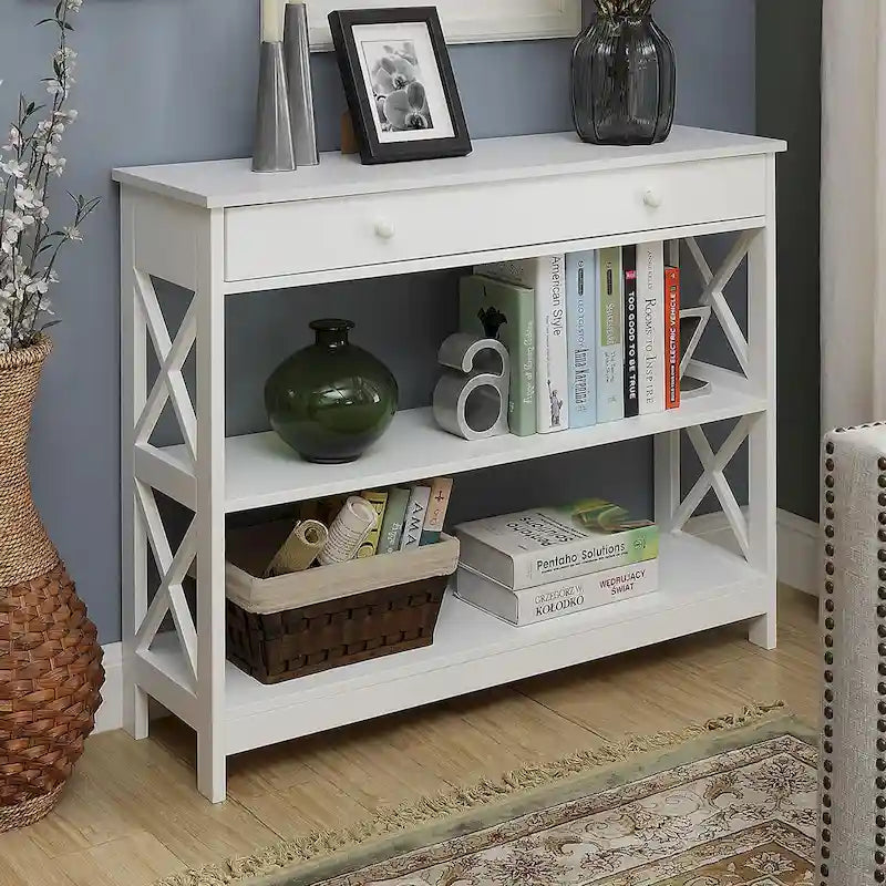 Convenience Concepts Oxford 1 Drawer Console Table with Shelves