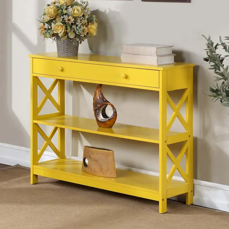 Convenience Concepts Oxford 1 Drawer Console Table with Shelves