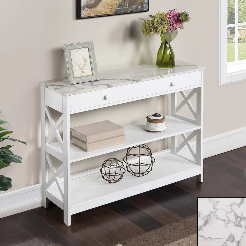 Convenience Concepts Oxford 1 Drawer Console Table with Shelves