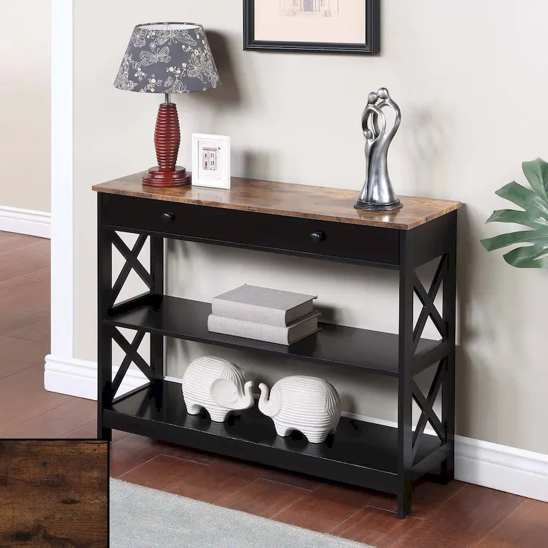 Convenience Concepts Oxford 1 Drawer Console Table with Shelves