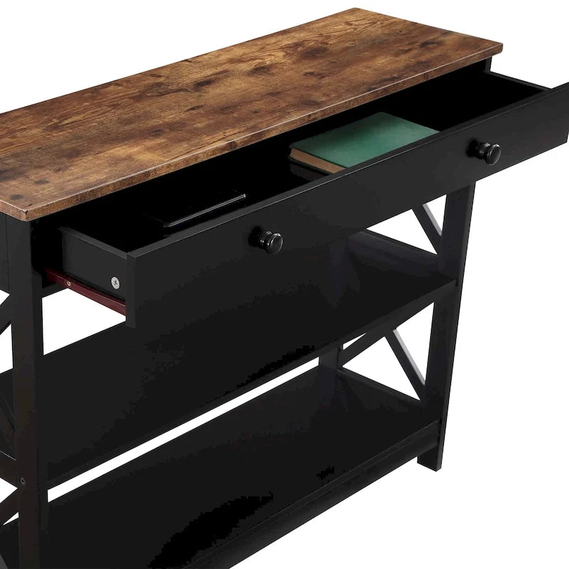 Convenience Concepts Oxford 1 Drawer Console Table with Shelves