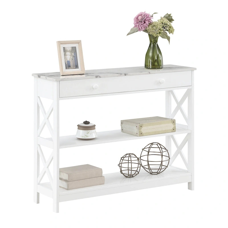 Convenience Concepts Oxford 1 Drawer Console Table with Shelves