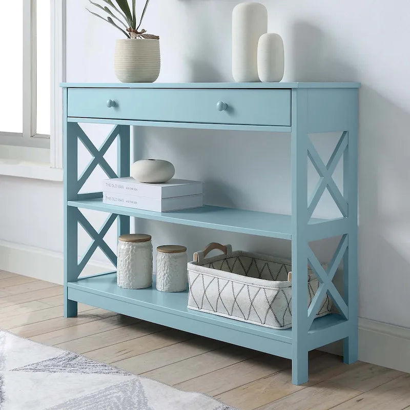 Convenience Concepts Oxford 1 Drawer Console Table with Shelves