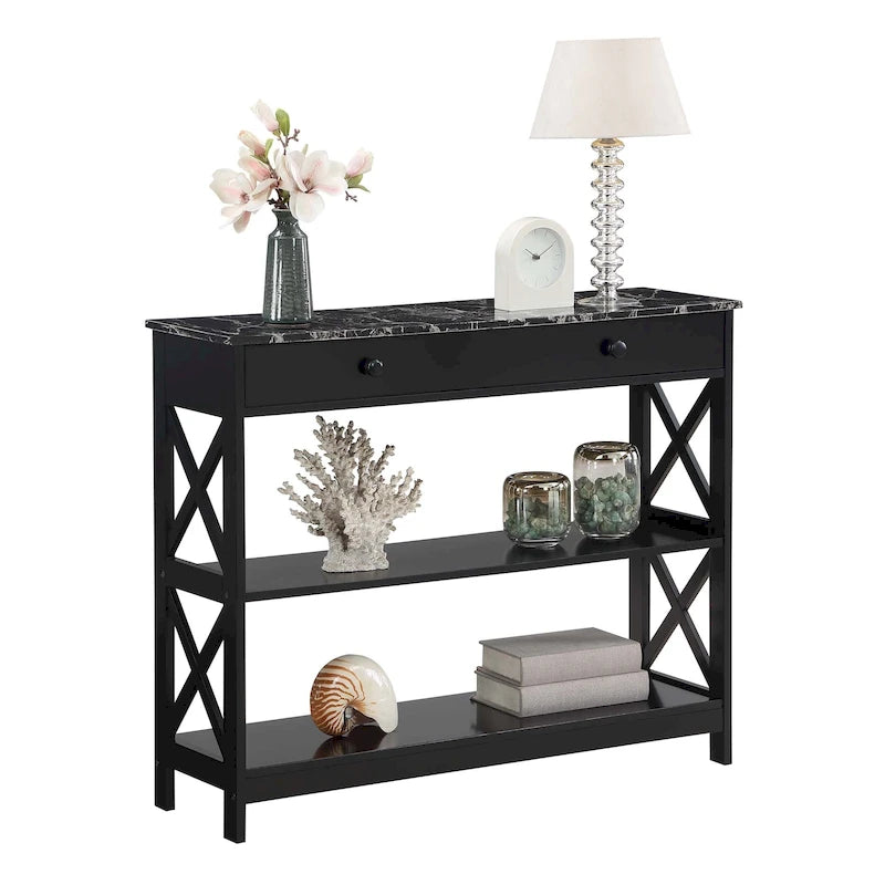 Convenience Concepts Oxford 1 Drawer Console Table with Shelves