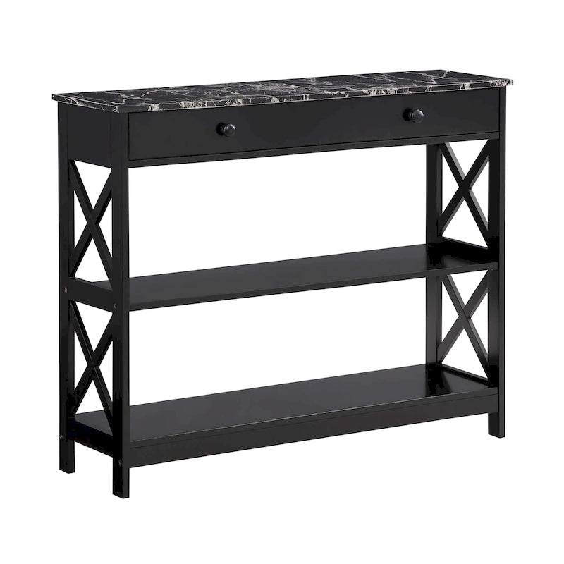 Convenience Concepts Oxford 1 Drawer Console Table with Shelves