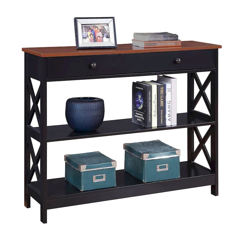 Convenience Concepts Oxford 1 Drawer Console Table with Shelves