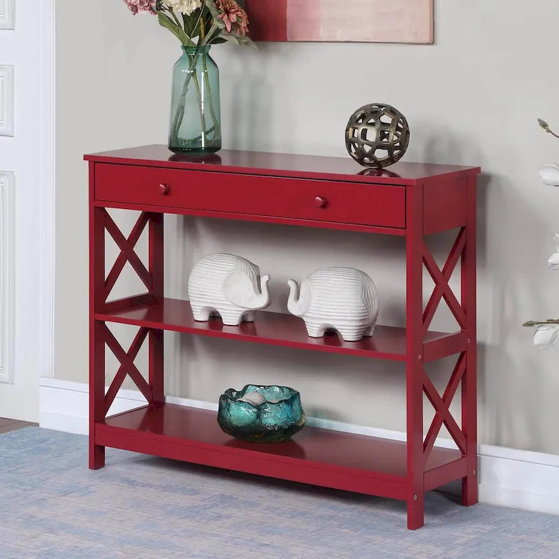 Convenience Concepts Oxford 1 Drawer Console Table with Shelves