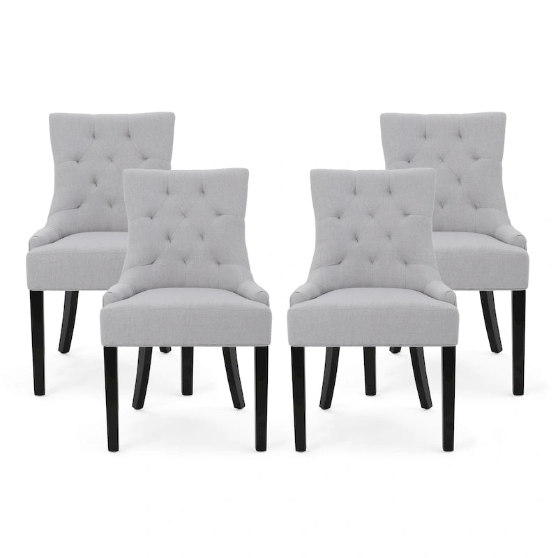 Modern Tufted Fabric Dining Chairs (Set of 4)