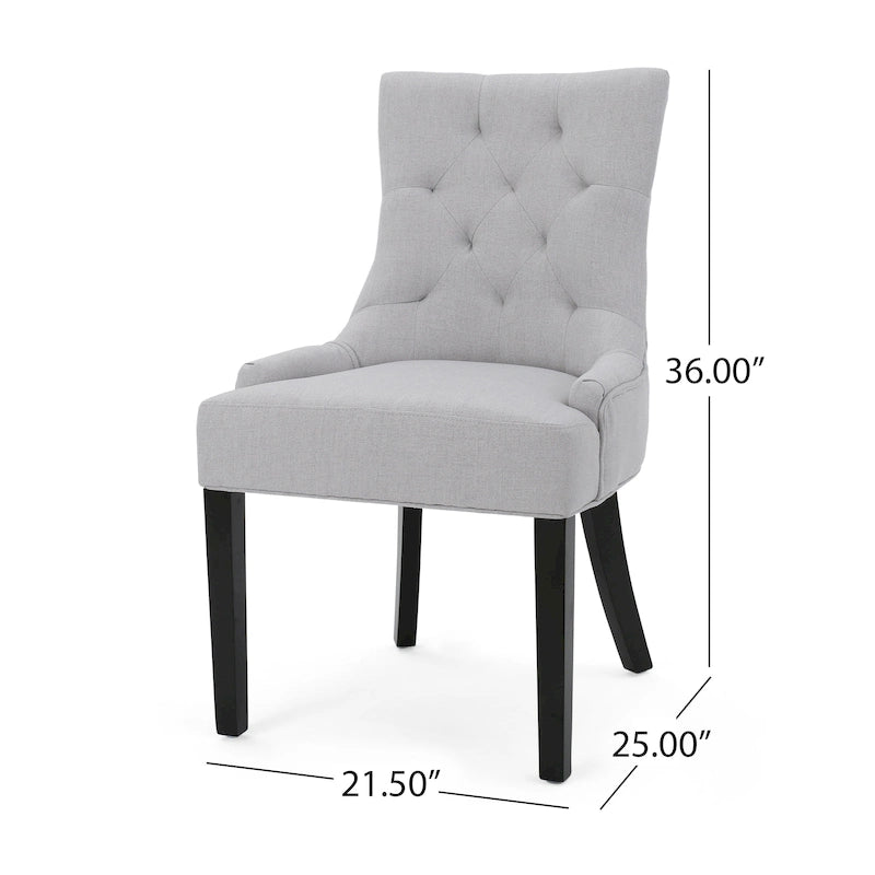 Modern Tufted Fabric Dining Chairs (Set of 4)