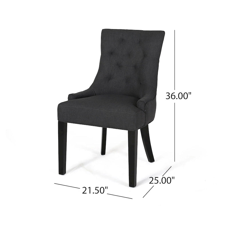 Modern Tufted Fabric Dining Chairs (Set of 4)