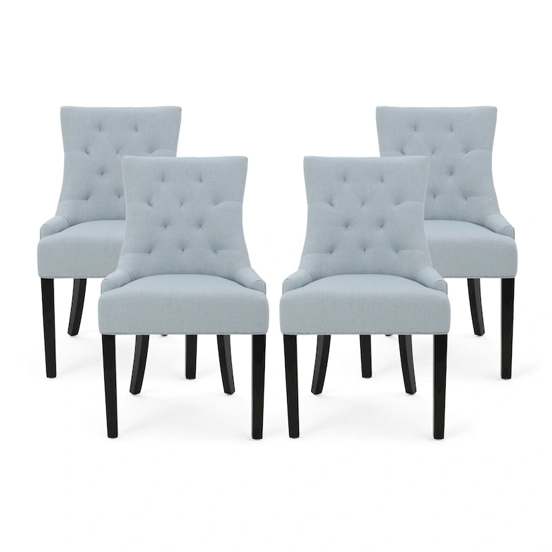 Modern Tufted Fabric Dining Chairs (Set of 4)