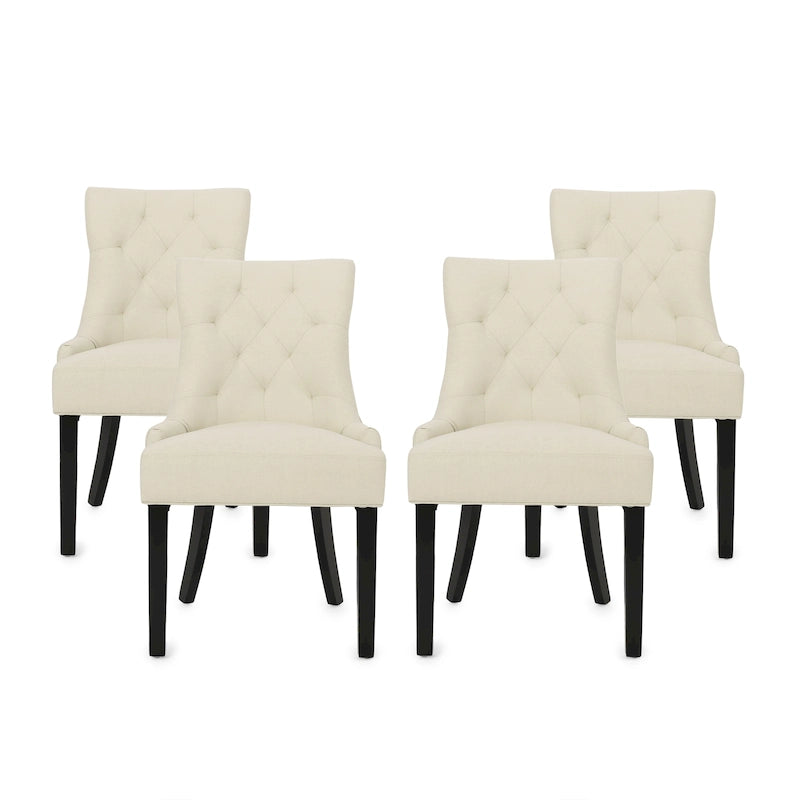 Modern Tufted Fabric Dining Chairs (Set of 4)