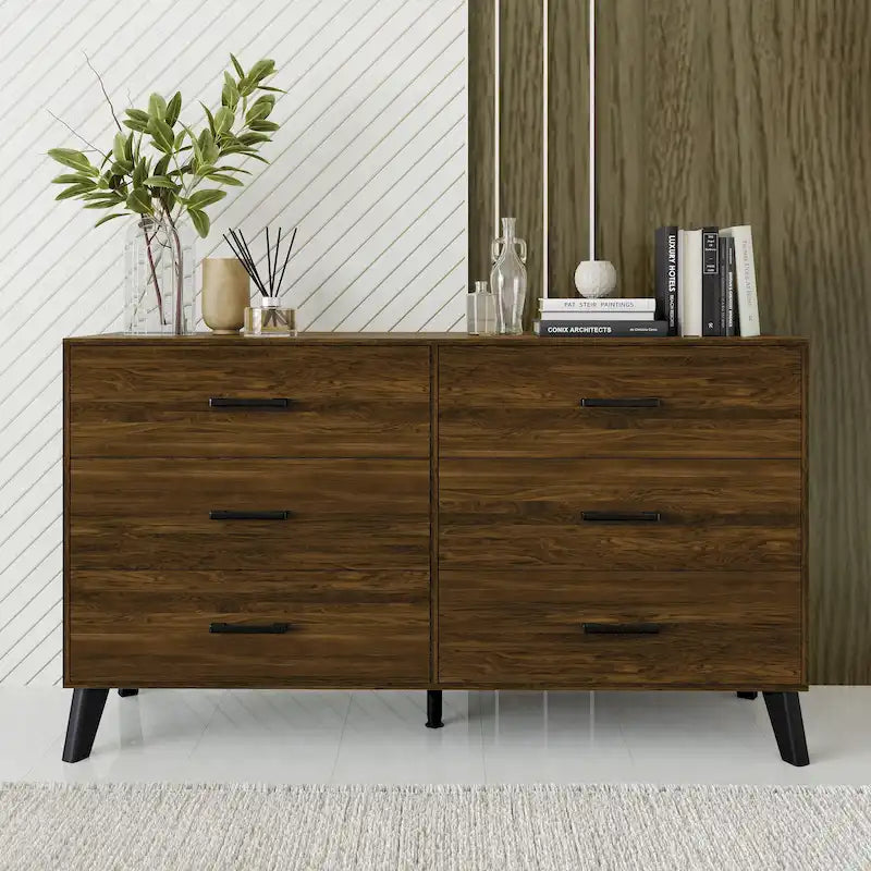 CraftPorch Classic Style 6-Drawers Wooden Dresser