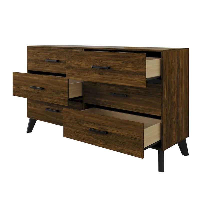 CraftPorch Classic Style 6-Drawers Wooden Dresser