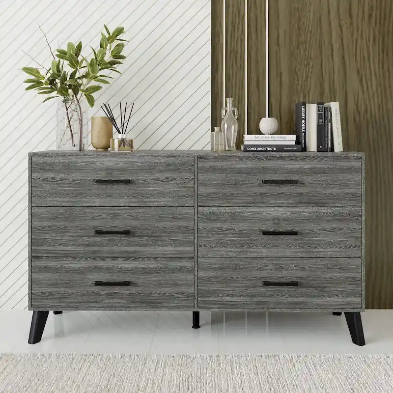 CraftPorch Classic Style 6-Drawers Wooden Dresser