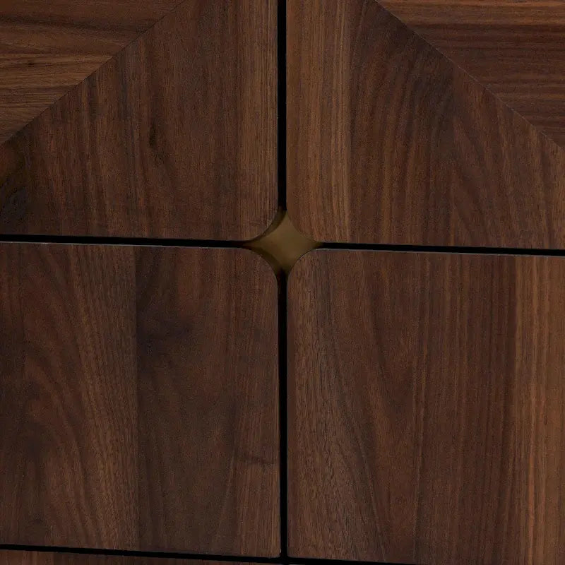 Mid-Century Modern 6-Drawer Dresser, Walnut Brown