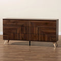 Mid-Century Modern 6-Drawer Dresser, Walnut Brown