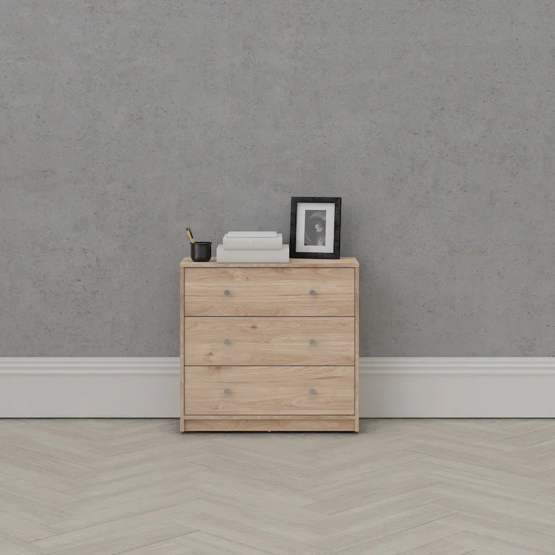 3-drawer Engineered Wood Chest