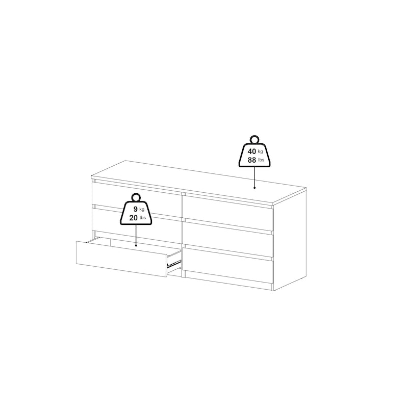 6-drawer Double Dresser
