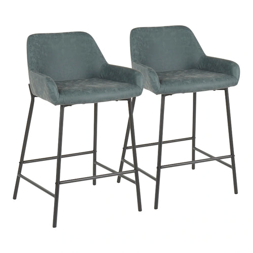 Carbon Loft Galotti Industrial Counter Stools (Set of 2) - N/A