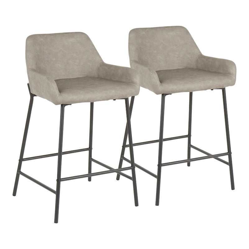 Carbon Loft Galotti Industrial Counter Stools (Set of 2) - N/A