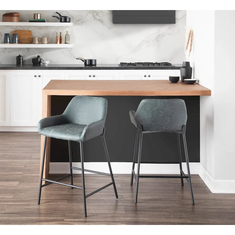 Carbon Loft Galotti Industrial Counter Stools (Set of 2) - N/A