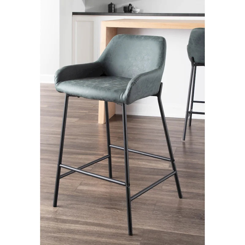 Carbon Loft Galotti Industrial Counter Stools (Set of 2) - N/A