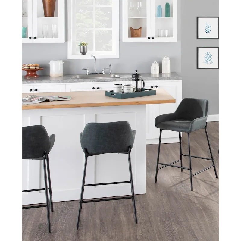 Carbon Loft Galotti Industrial Counter Stools (Set of 2) - N/A