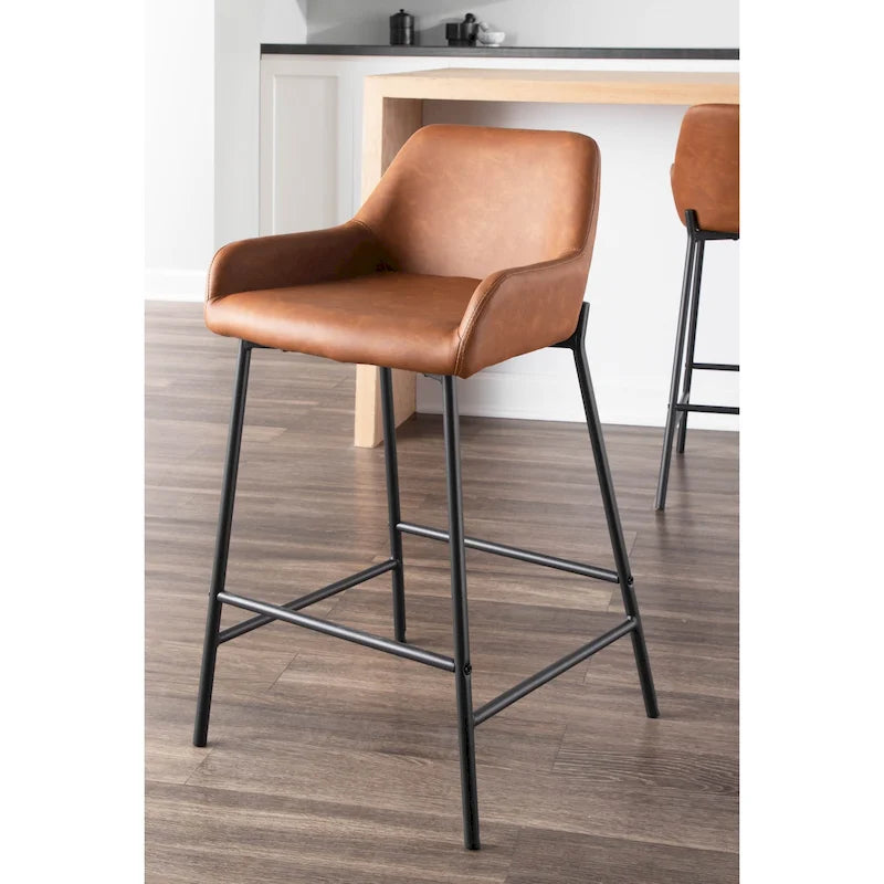 Carbon Loft Galotti Industrial Counter Stools (Set of 2) - N/A