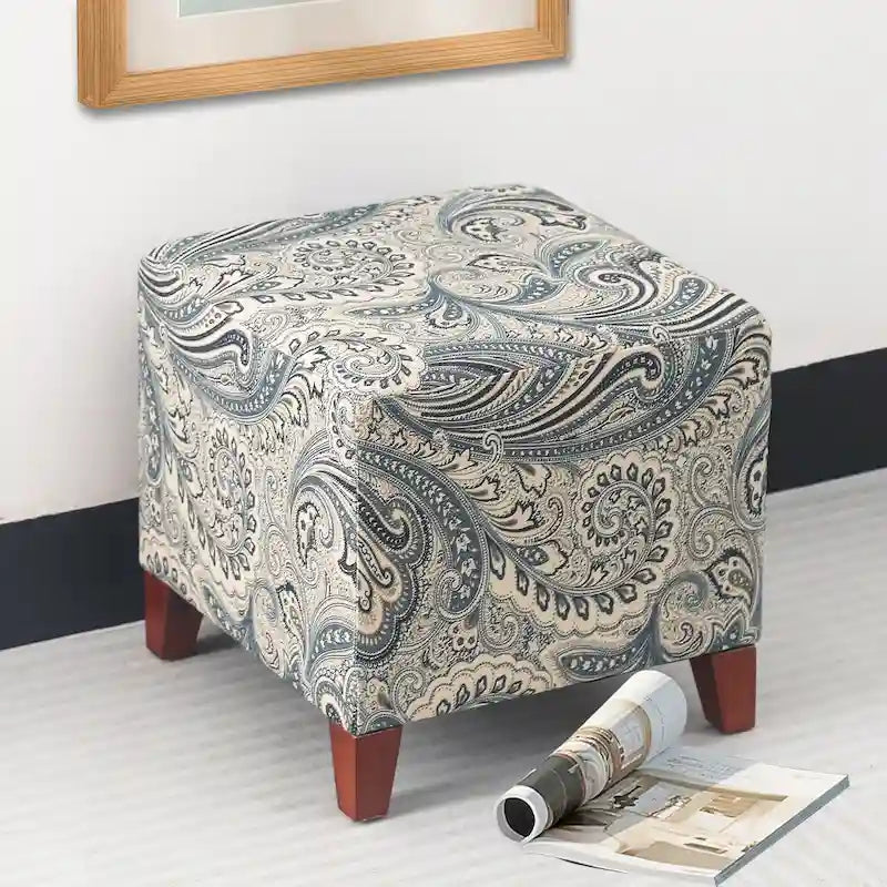 Adeco Simple British Style Passionate Cube Ottoman Footstool