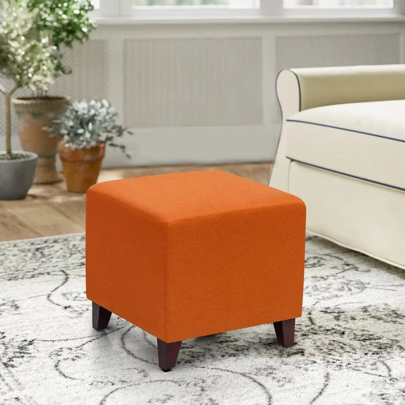 Adeco Simple British Style Passionate Cube Ottoman Footstool